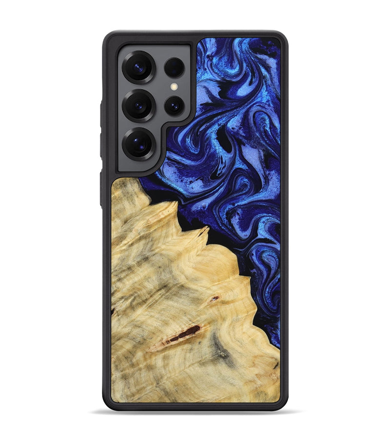 Galaxy S25 Ultra Wood Phone Case - Shawn (Blue, 800379)