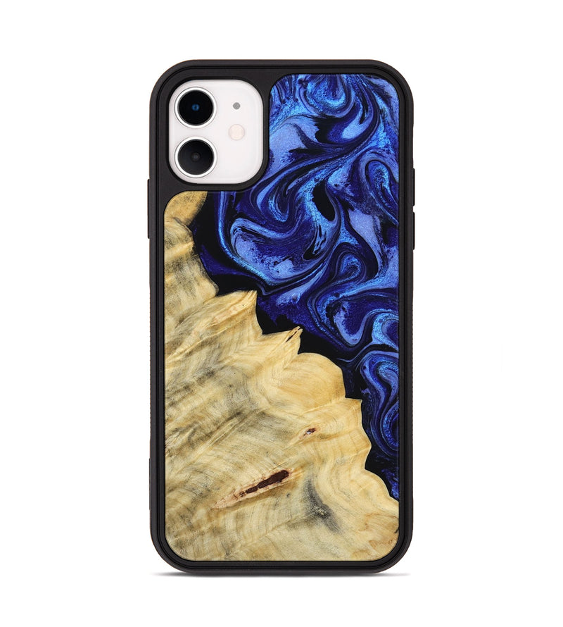 iPhone 11 Wood Phone Case - Shawn (Blue, 800379)