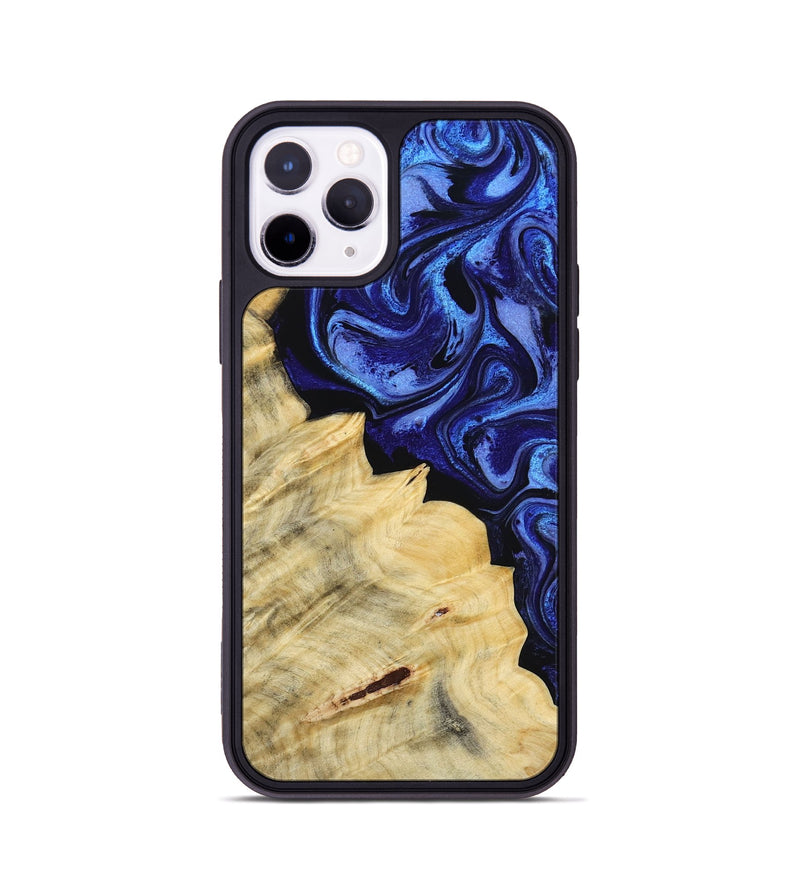 iPhone 11 Pro Wood Phone Case - Shawn (Blue, 800379)