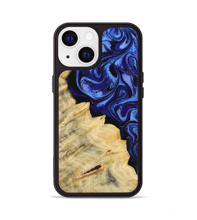 iPhone 13 Wood Phone Case - Shawn (Blue, 800379)