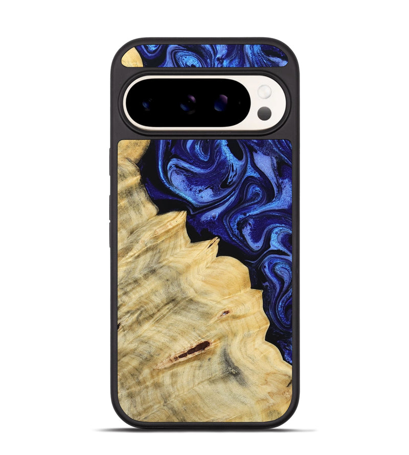 Pixel 9 Pro Wood Phone Case - Shawn (Blue, 800379)