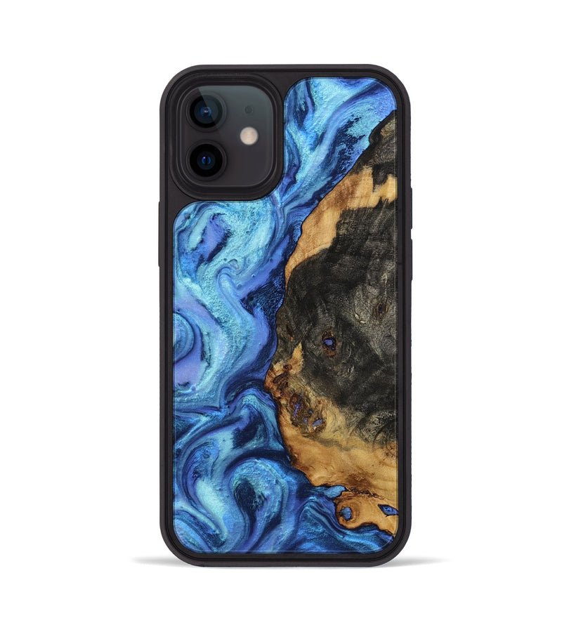 iPhone 12 Wood Phone Case - Baby (Blue, 800380)
