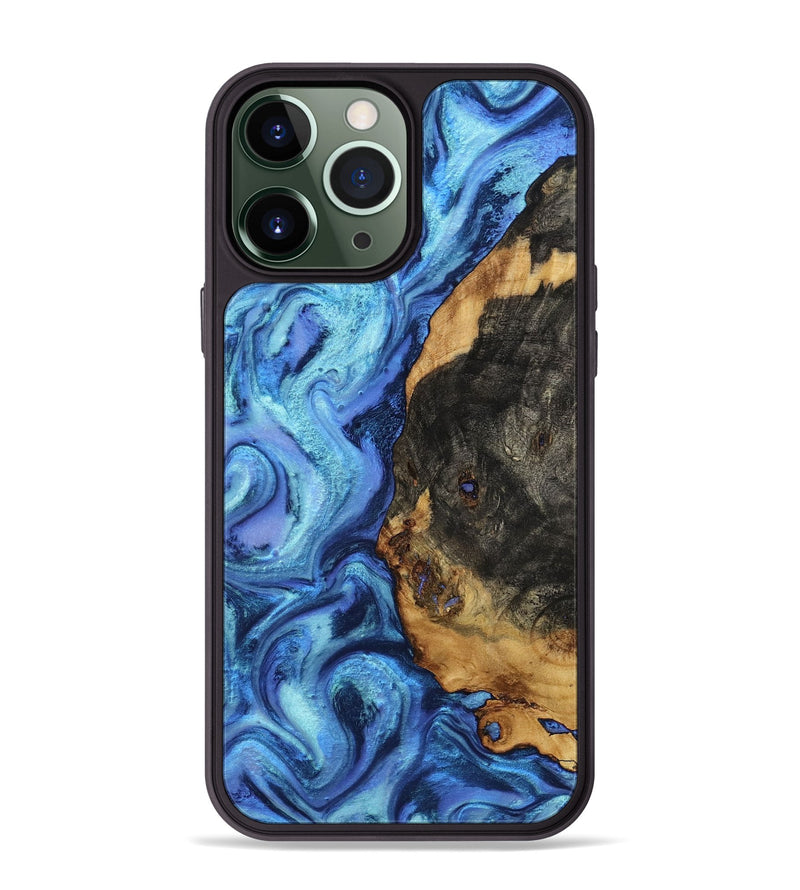 iPhone 13 Pro Max Wood Phone Case - Baby (Blue, 800380)