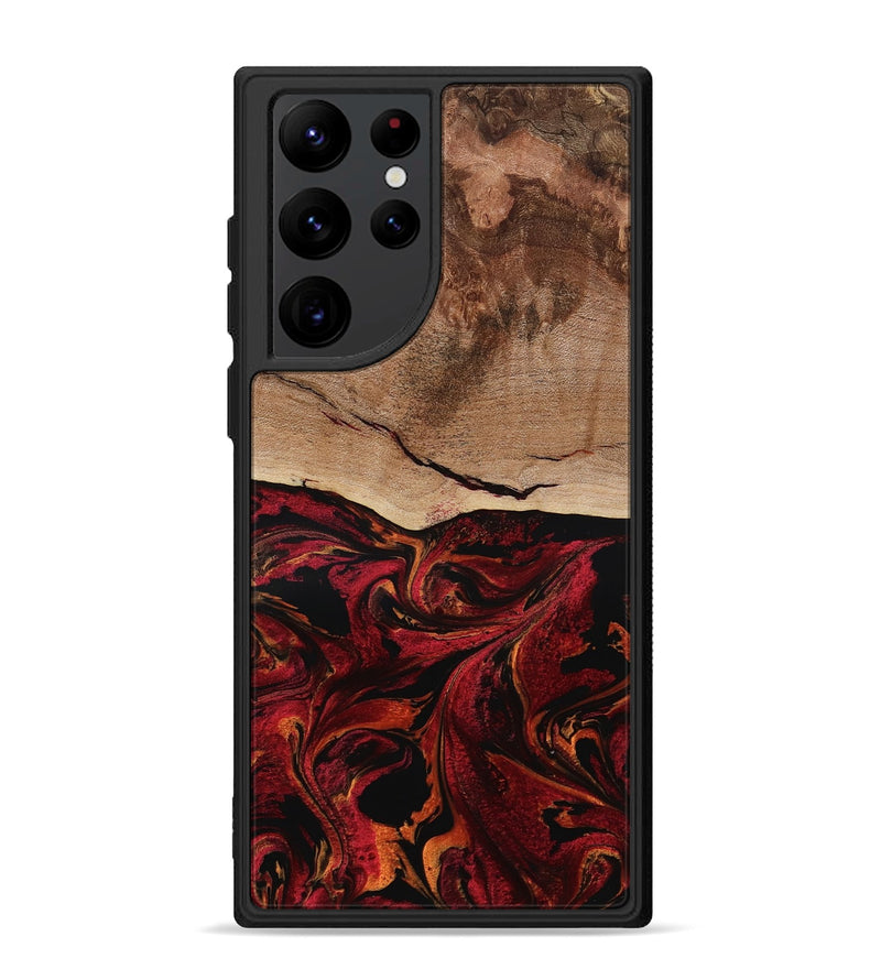 Galaxy S22 Ultra Wood Phone Case - Dewitt (Red, 800381)
