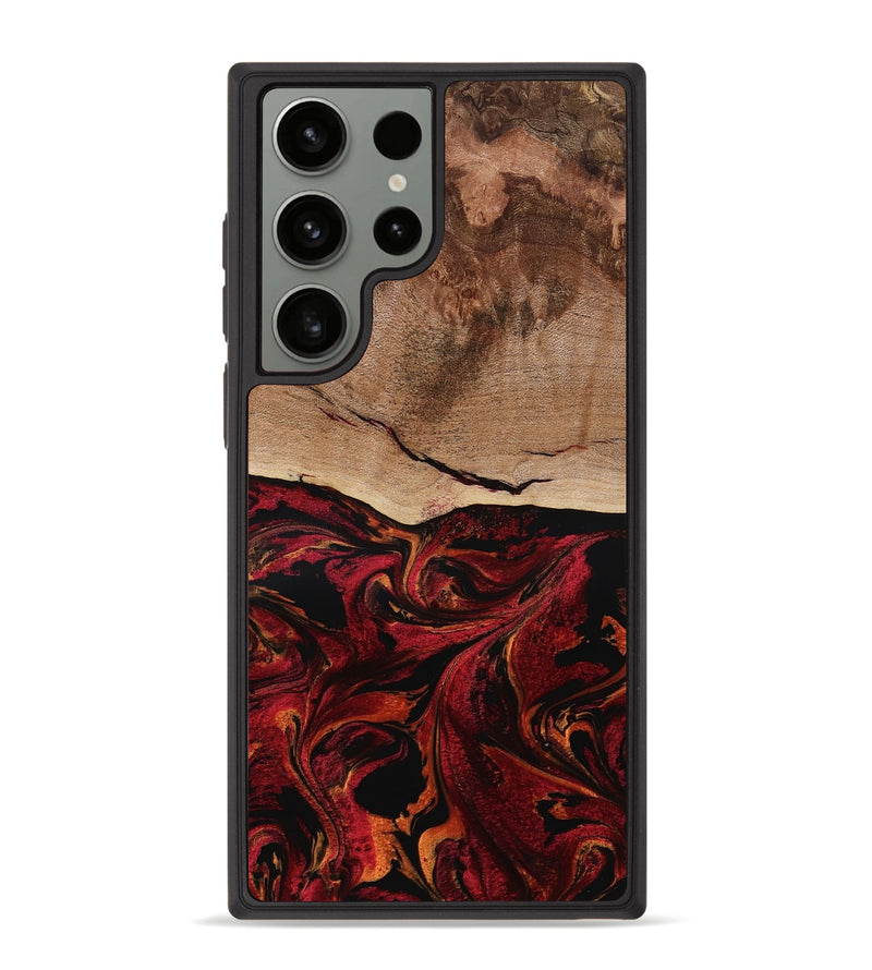 Galaxy S23 Ultra Wood Phone Case - Dewitt (Red, 800381)