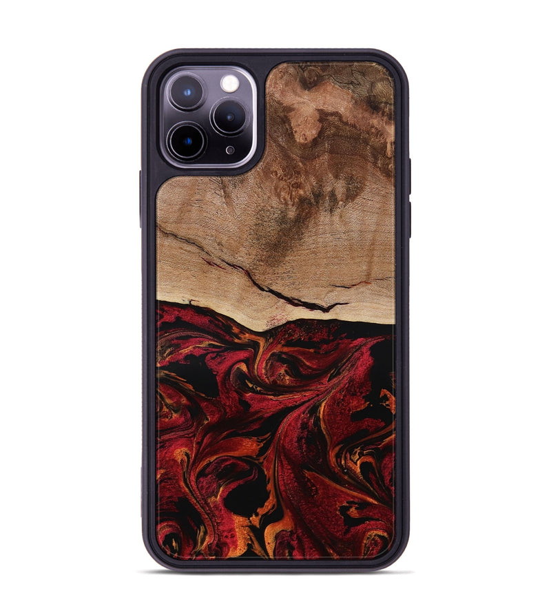 iPhone 11 Pro Max Wood Phone Case - Dewitt (Red, 800381)