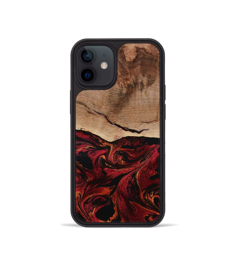 iPhone 12 mini Wood Phone Case - Dewitt (Red, 800381)