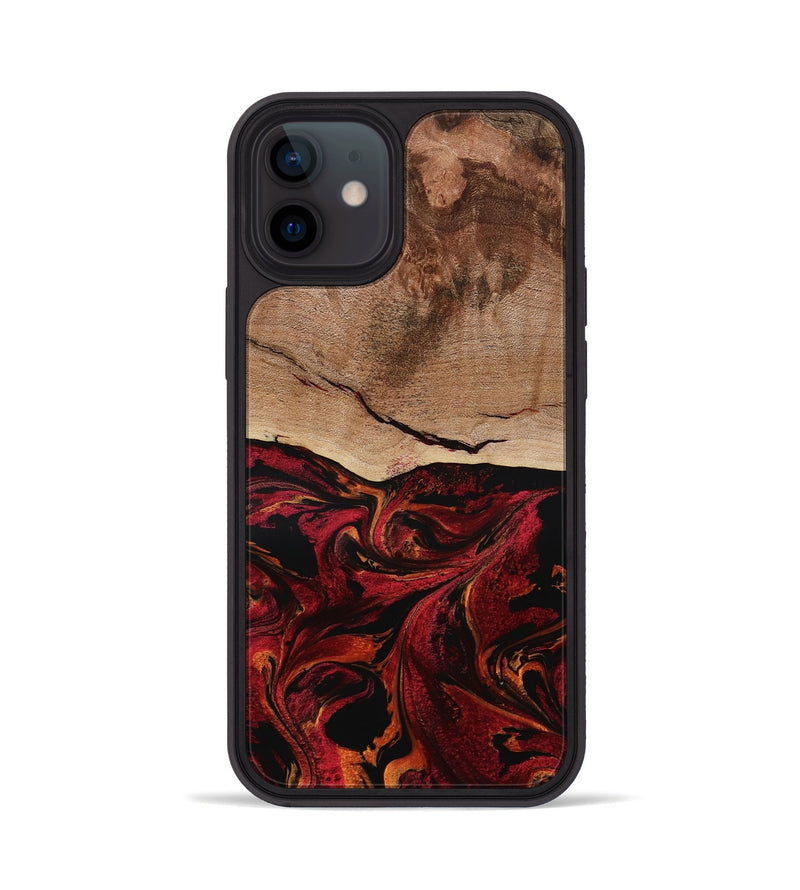 iPhone 12 Wood Phone Case - Dewitt (Red, 800381)