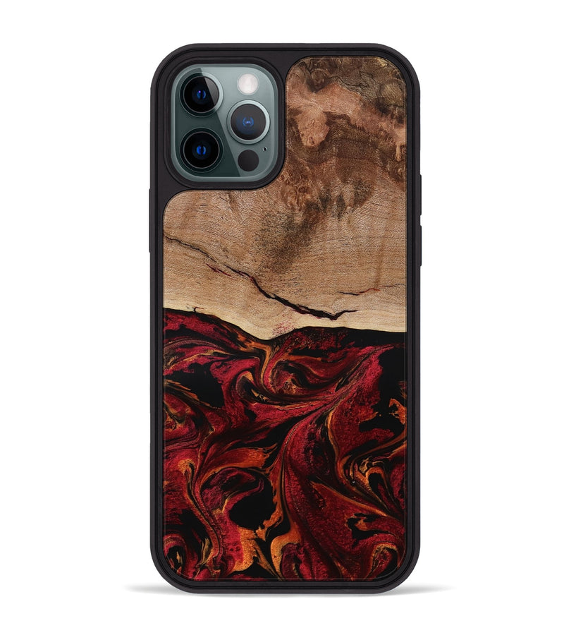 iPhone 12 Pro Max Wood Phone Case - Dewitt (Red, 800381)