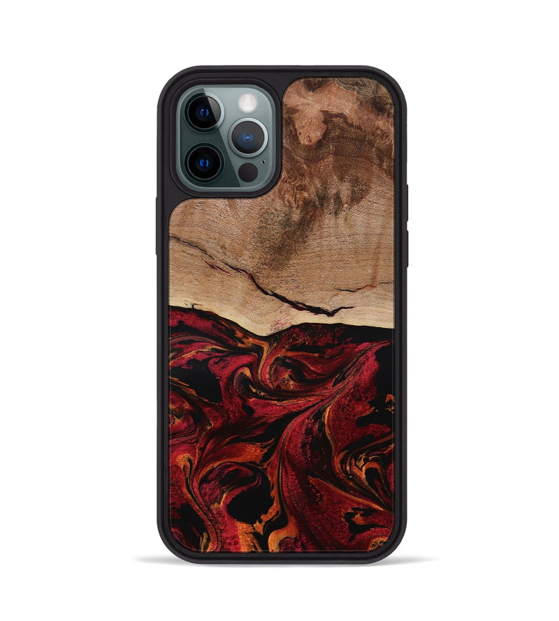 iPhone 12 Pro Wood Phone Case - Dewitt (Red, 800381)