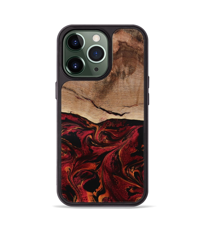 iPhone 13 Pro Wood Phone Case - Dewitt (Red, 800381)