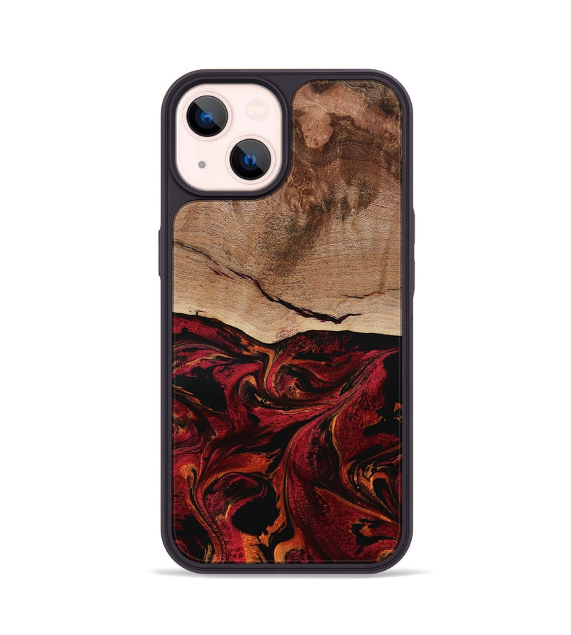 iPhone 14 Wood Phone Case - Dewitt (Red, 800381)