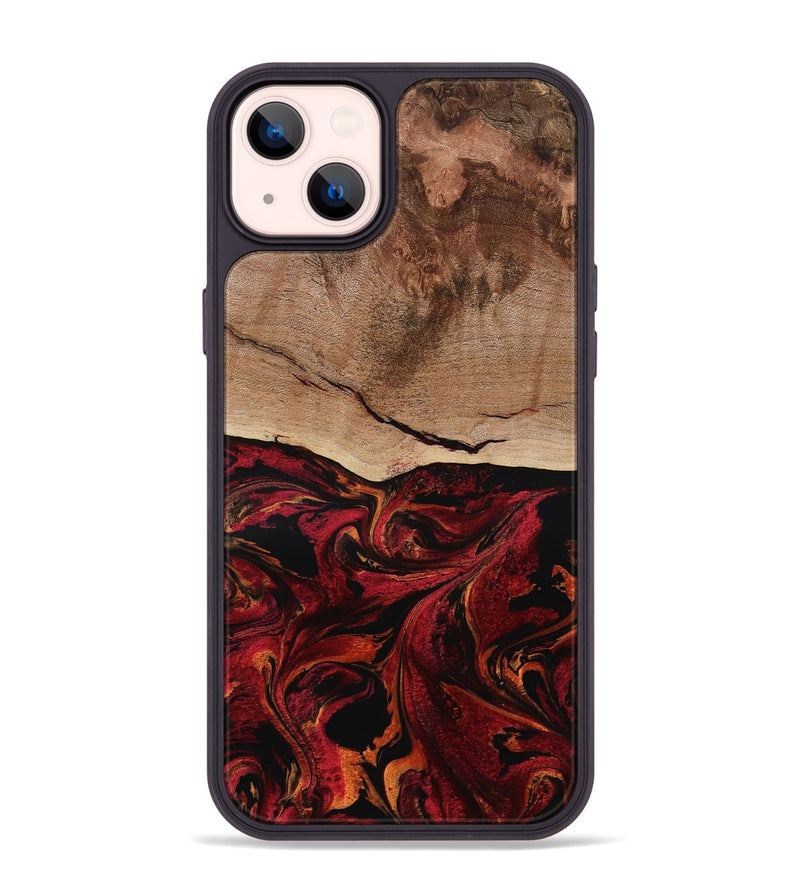 iPhone 14 Plus Wood Phone Case - Dewitt (Red, 800381)