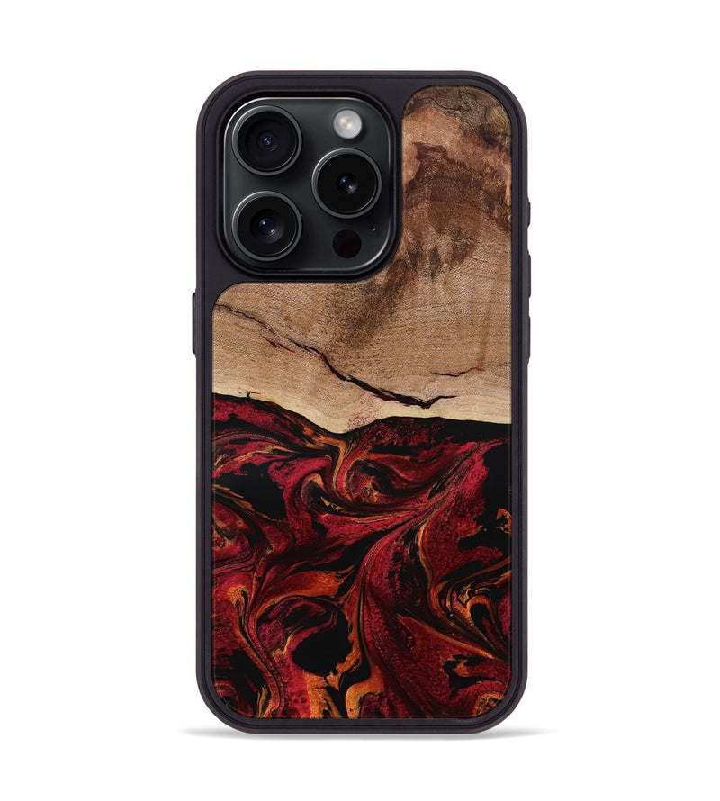 iPhone 15 Pro Wood Phone Case - Dewitt (Red, 800381)