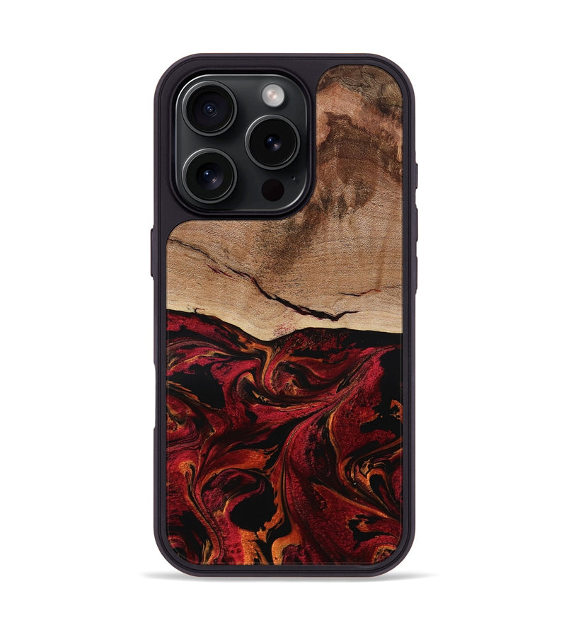 iPhone 16 Pro Wood Phone Case - Dewitt (Red, 800381)