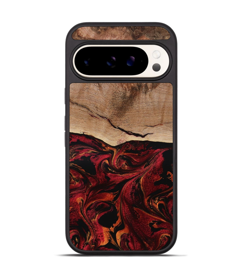 Pixel 9 Wood Phone Case - Dewitt (Red, 800381)