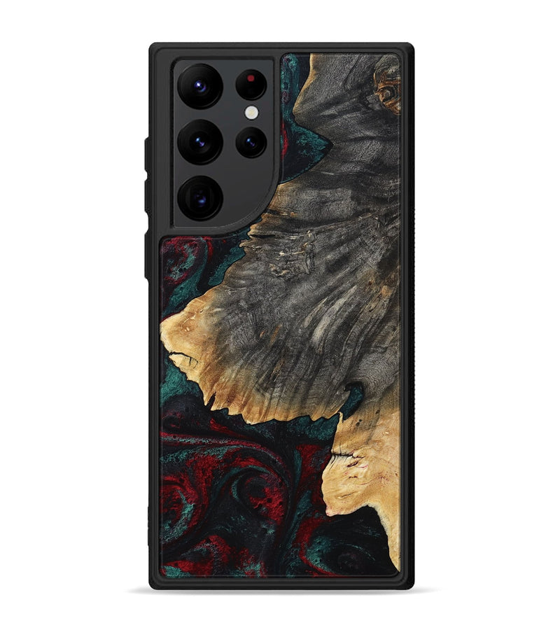 Galaxy S22 Ultra Wood Phone Case - Christi (Red, 800382)