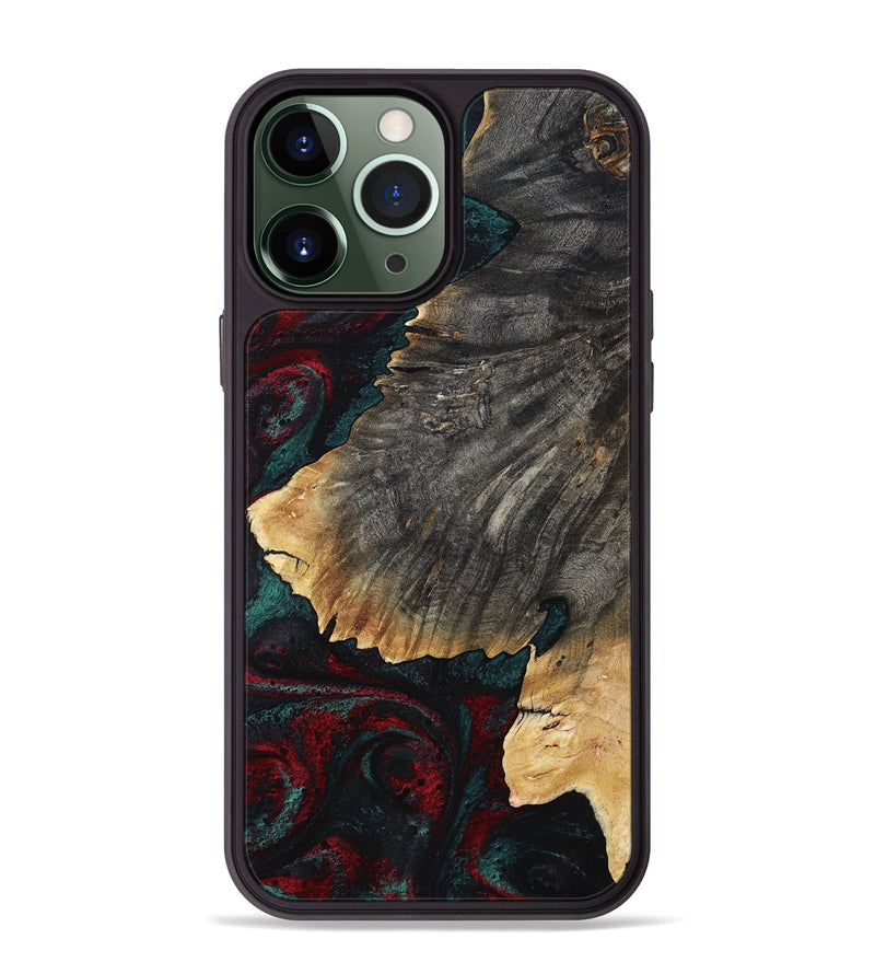 iPhone 13 Pro Max Wood Phone Case - Christi (Red, 800382)