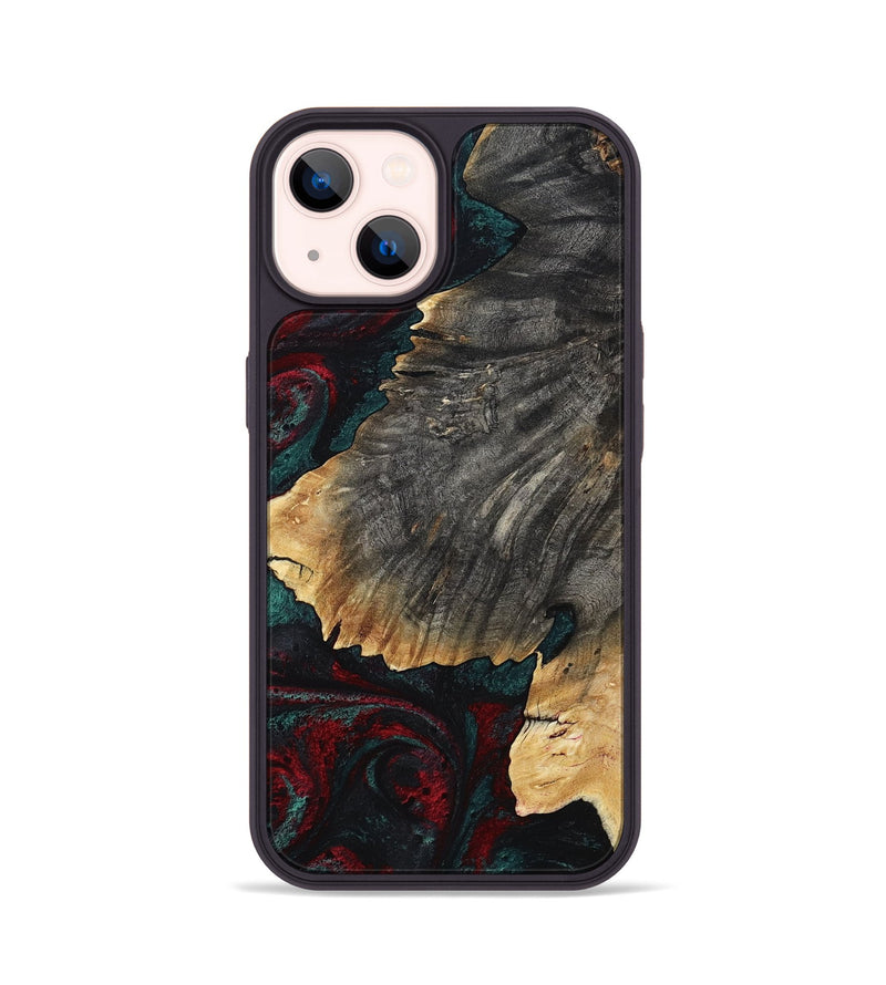 iPhone 14 Wood Phone Case - Christi (Red, 800382)