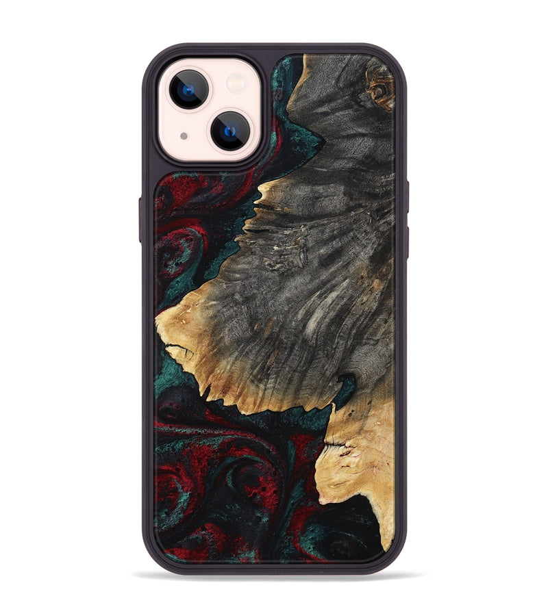 iPhone 14 Plus Wood Phone Case - Christi (Red, 800382)