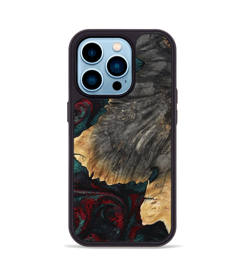 iPhone 14 Pro Wood Phone Case - Christi (Red, 800382)