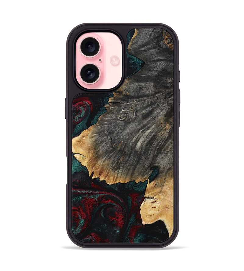 iPhone 16 Wood Phone Case - Christi (Red, 800382)