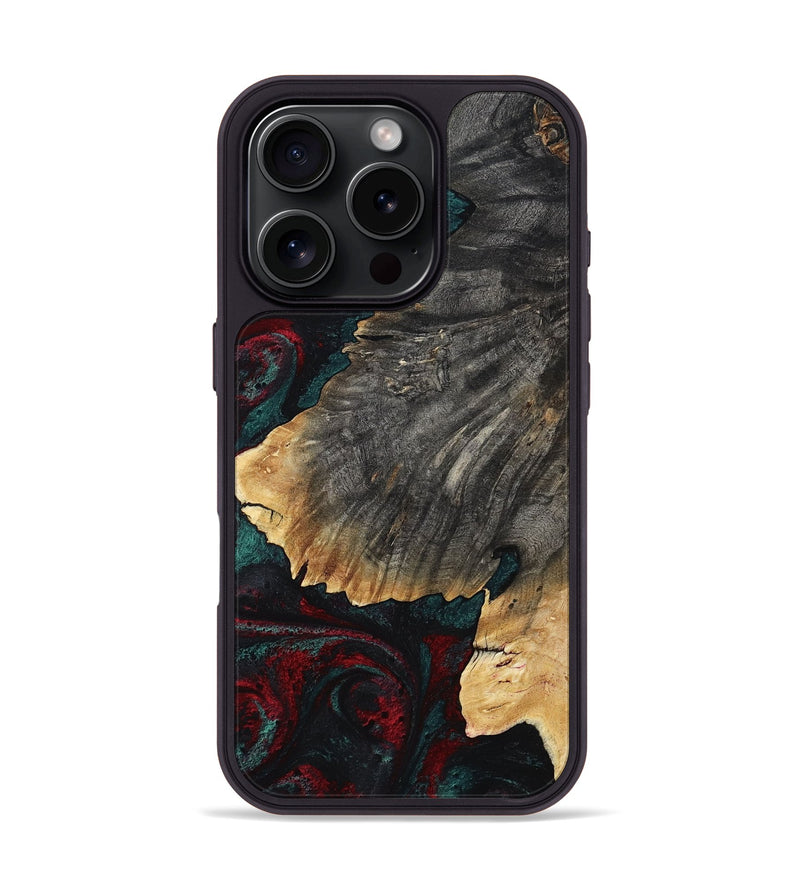 iPhone 16 Pro Wood Phone Case - Christi (Red, 800382)