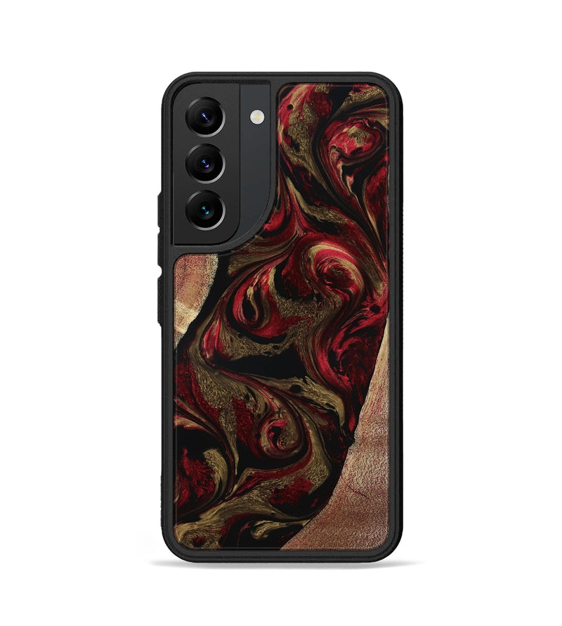Galaxy S22 Wood Phone Case - Malik (Red, 800383)
