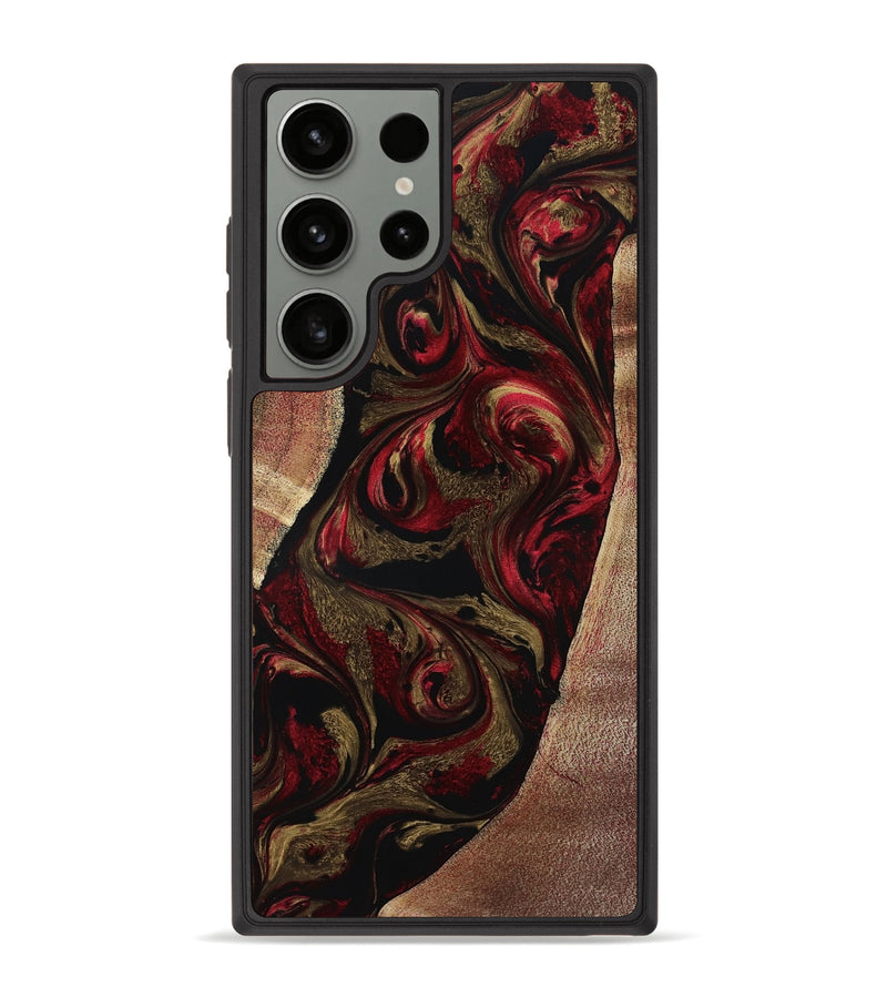 Galaxy S23 Ultra Wood Phone Case - Malik (Red, 800383)