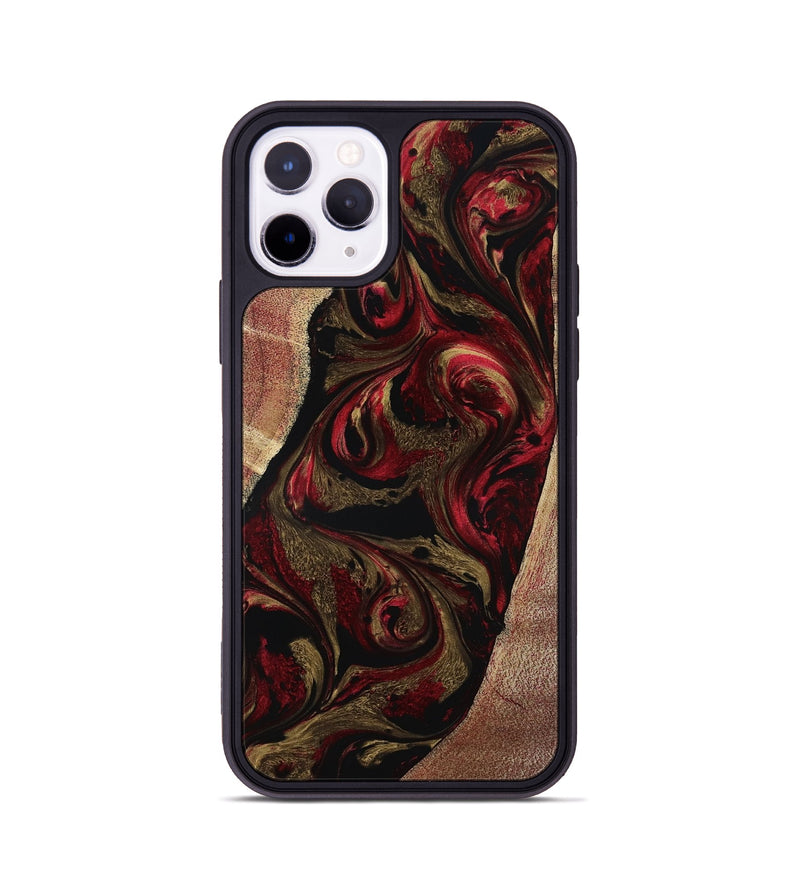 iPhone 11 Pro Wood Phone Case - Malik (Red, 800383)