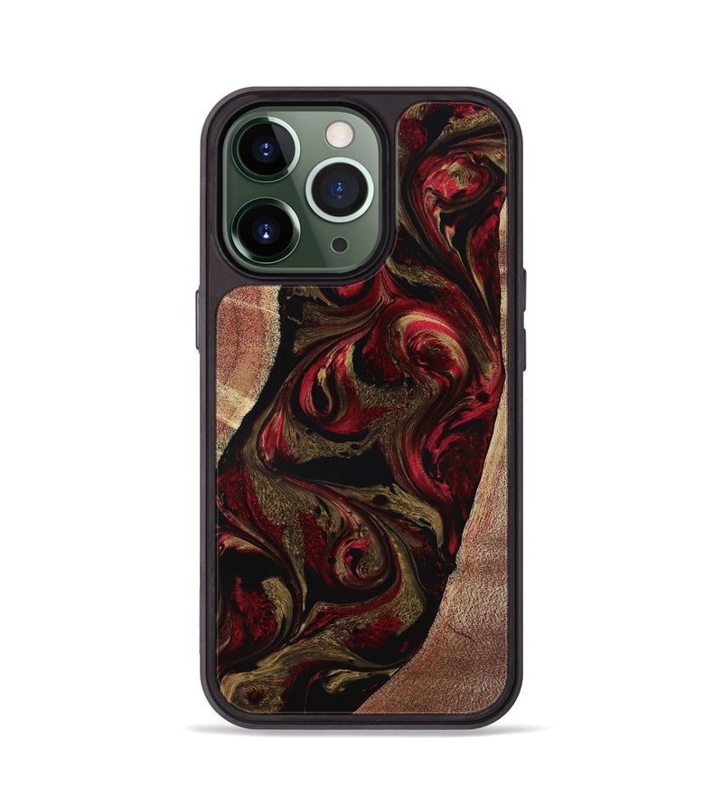 iPhone 13 Pro Wood Phone Case - Malik (Red, 800383)