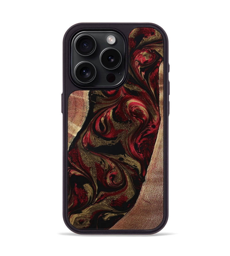 iPhone 15 Pro Wood Phone Case - Malik (Red, 800383)