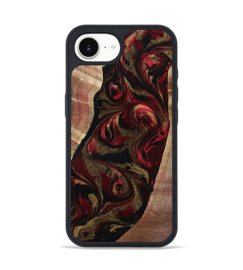 iPhone 16e Wood Phone Case - Malik (Red, 800383)