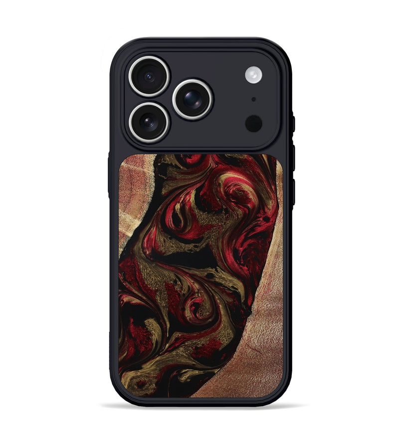 iPhone 17 Pro Wood Phone Case - Malik (Red, 800383)
