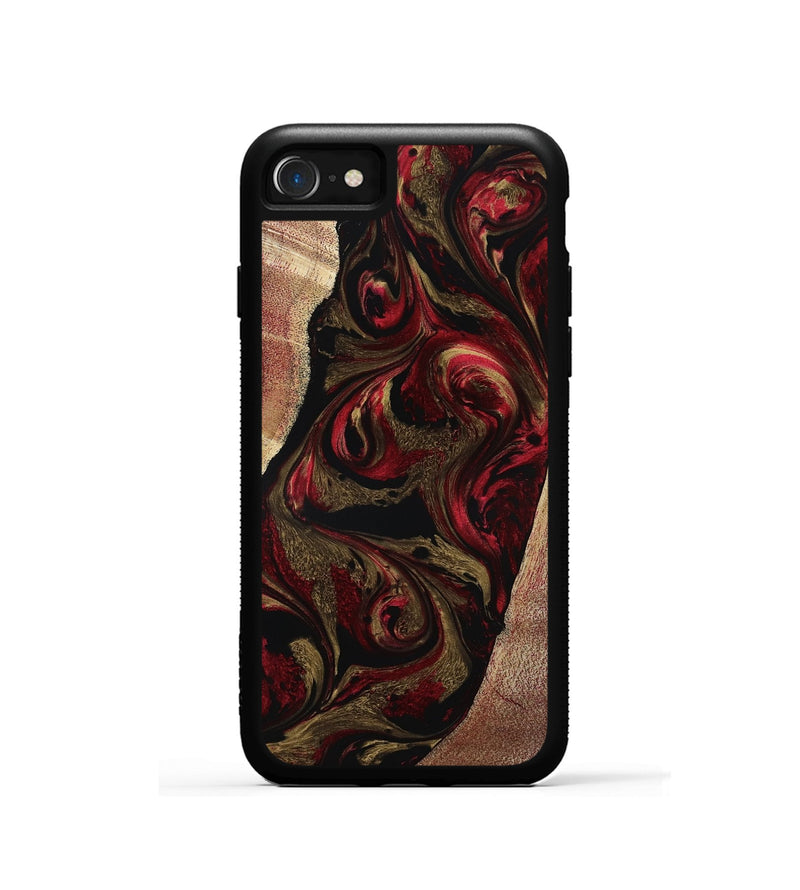 iPhone SE Wood Phone Case - Malik (Red, 800383)