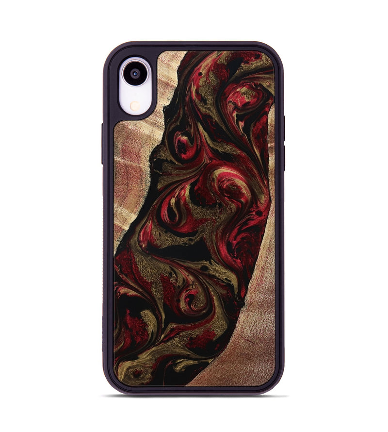iPhone Xr Wood Phone Case - Malik (Red, 800383)