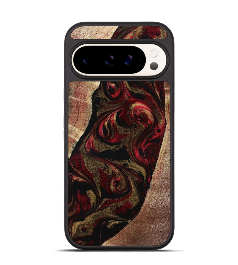 Pixel 9 Pro Wood Phone Case - Malik (Red, 800383)