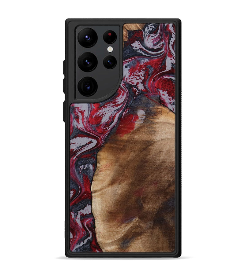 Galaxy S22 Ultra Wood Phone Case - Santino (Red, 800384)