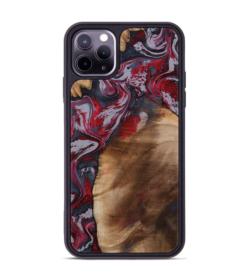 iPhone 11 Pro Max Wood Phone Case - Santino (Red, 800384)