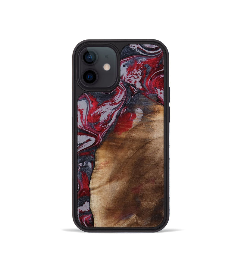 iPhone 12 mini Wood Phone Case - Santino (Red, 800384)