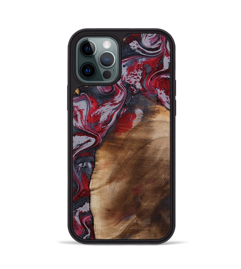 iPhone 12 Pro Wood Phone Case - Santino (Red, 800384)