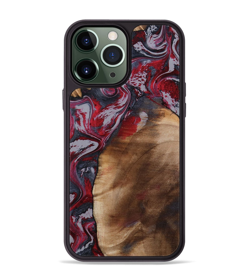 iPhone 13 Pro Max Wood Phone Case - Santino (Red, 800384)