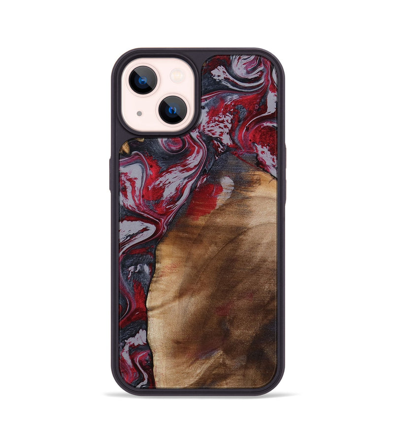 iPhone 14 Wood Phone Case - Santino (Red, 800384)