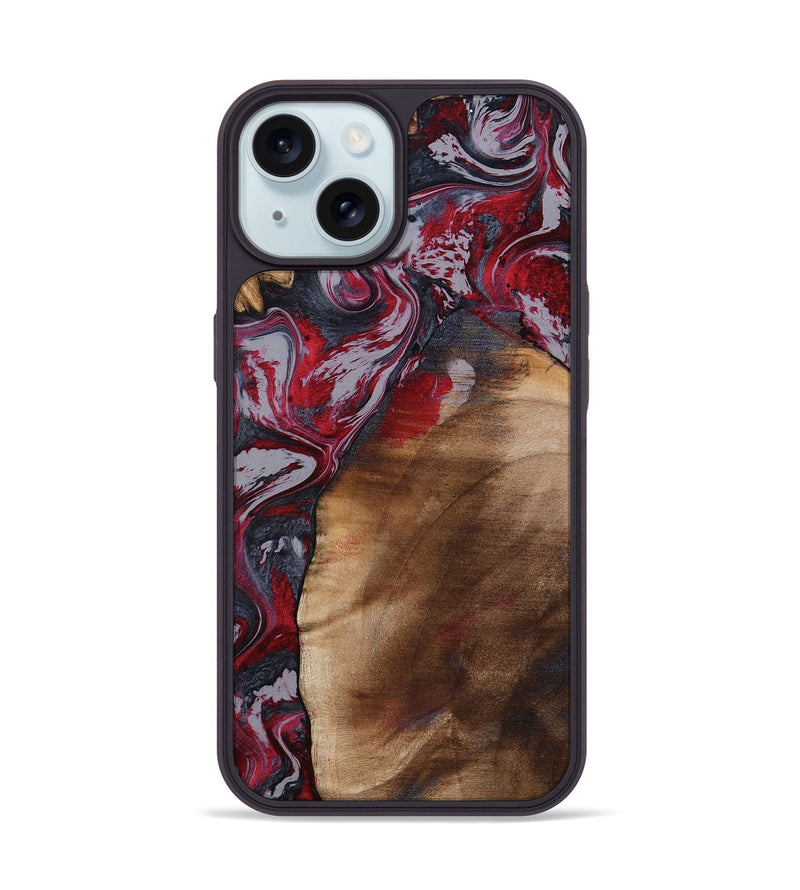 iPhone 15 Wood Phone Case - Santino (Red, 800384)