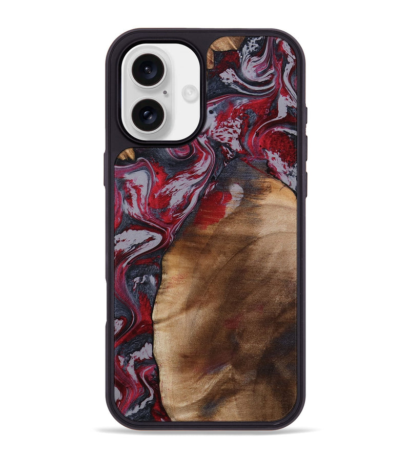 iPhone 16 Plus Wood Phone Case - Santino (Red, 800384)