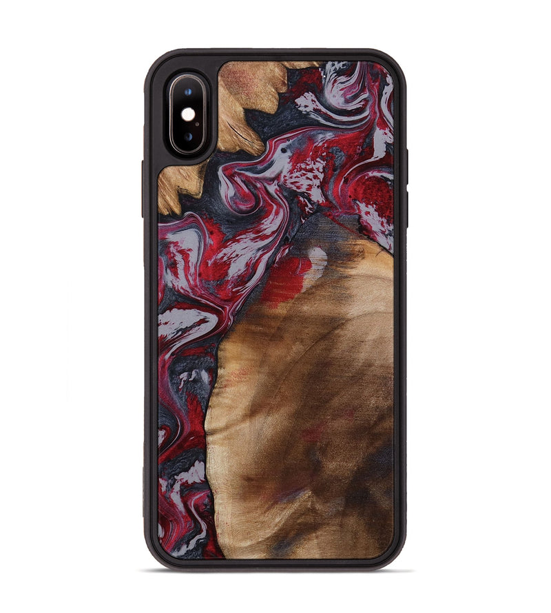 iPhone Xs Max Wood Phone Case - Santino (Red, 800384)