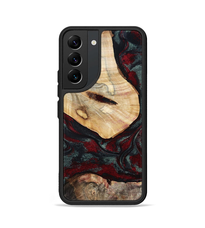 Galaxy S22 Wood Phone Case - Gia (Red, 800385)