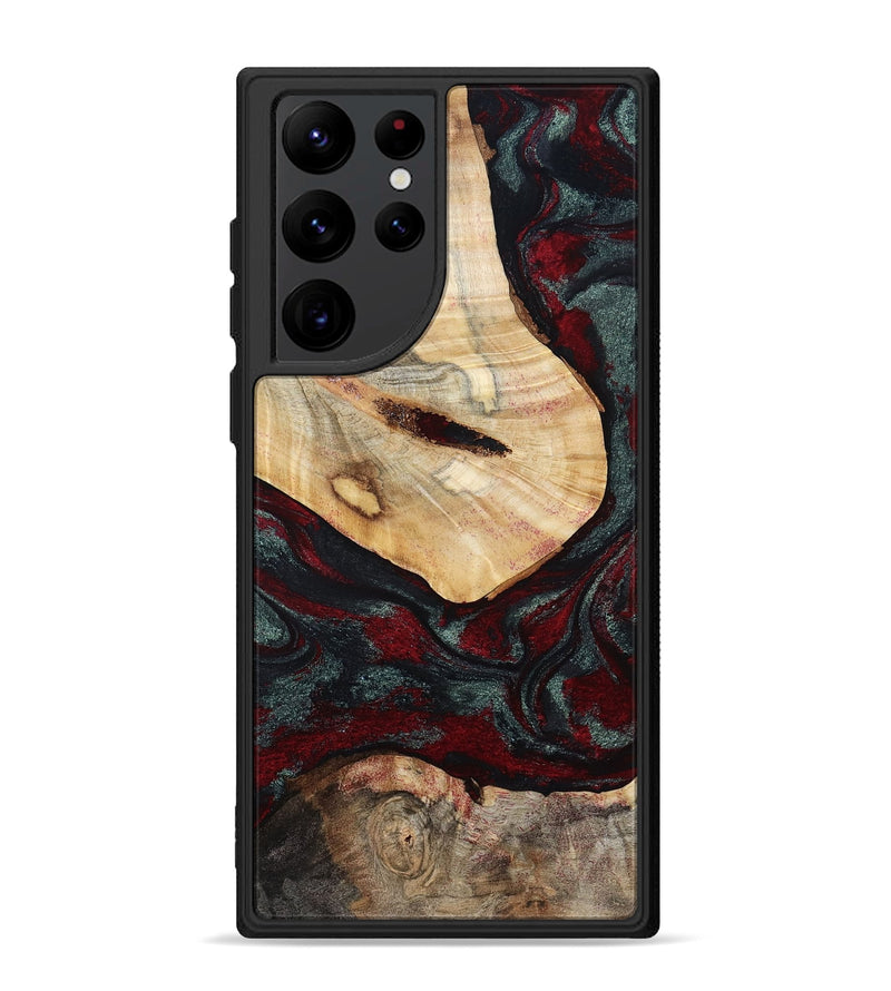 Galaxy S22 Ultra Wood Phone Case - Gia (Red, 800385)