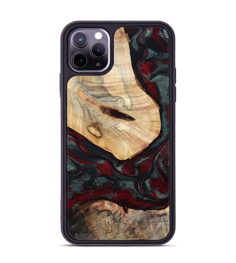 iPhone 11 Pro Max Wood Phone Case - Gia (Red, 800385)