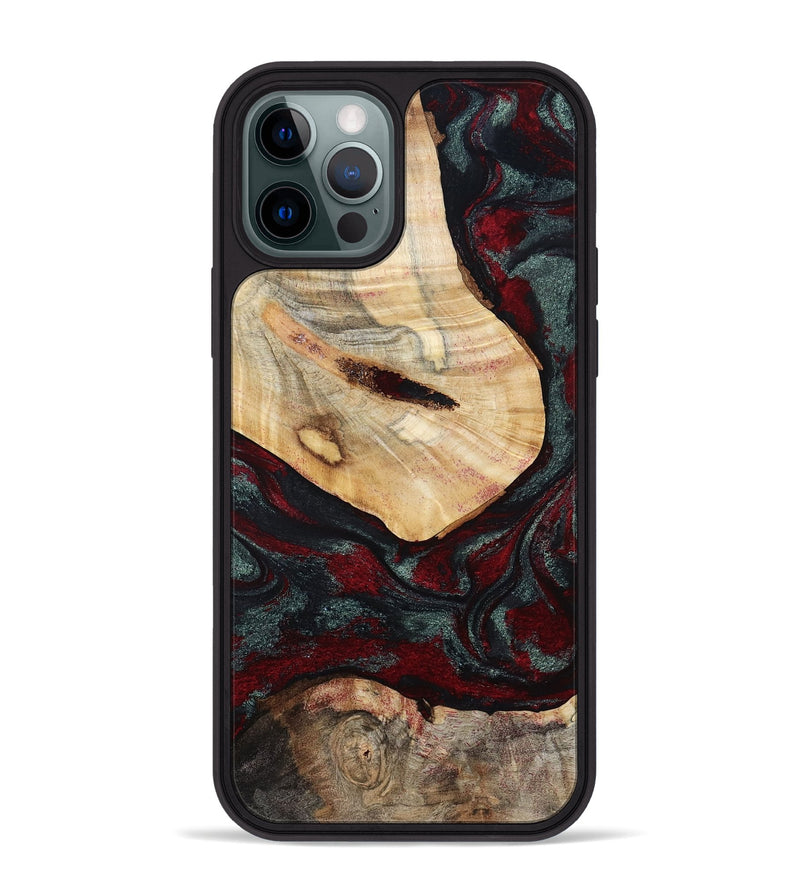 iPhone 12 Pro Max Wood Phone Case - Gia (Red, 800385)